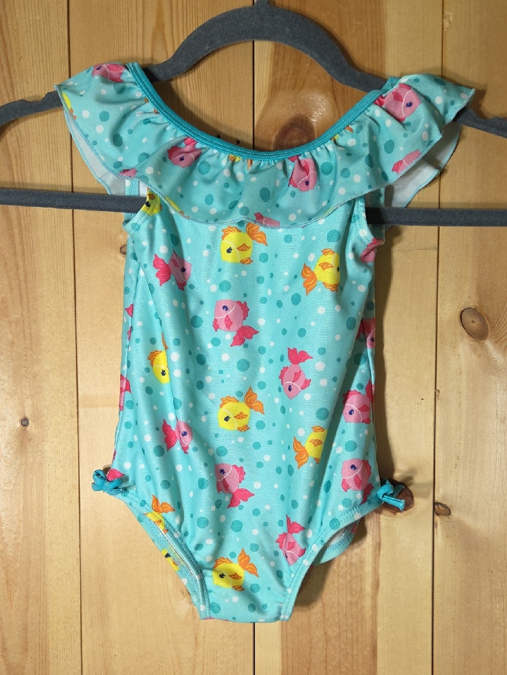 Gymboree Aqua Ruffle One-Piece Swimsuit